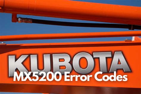 Kubota Dash Lights and Symbols. . Kubota mx5200 clear codes